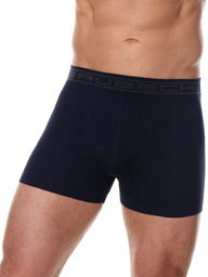 Bezszwowe bokserki męskie Brubeck Comfort Cotton BX00501 granatowe