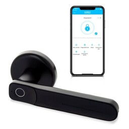 Klamka SOREX FLEX Easy z otwieraniem na odcisk palca, czarny