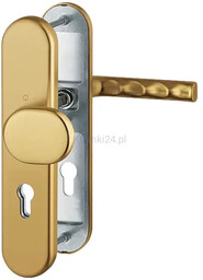 Komplet pochwyt-klamka Hamburg do drzwi ppoż w kolorze starego złota F4