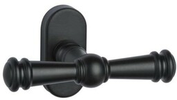 Mount Everest - Klamka dwuramienna z mosiądzu, czarny mat