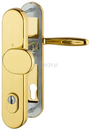 Komplet pochwyt-klamka Verona z mosiądzu kolor złoty błyszczący F77 Resista