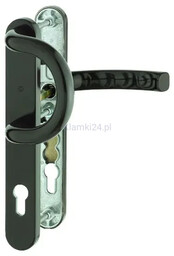 Liege - Komplet pochwyt-klamka na szyldzie 36 mm, kolor brązowy F8707