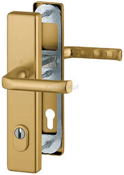 London - Komplet klamek z ochroną wkładki, ES2, kolor starego złota F4