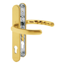 Luxembourg - Komplet klamek na szyldzie 36 mm, kolor złoty F3