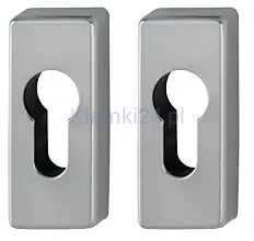 Komplet rozet 844PS z aluminium, prostokątna, kolor stalowy F9