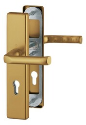 Klamka-klamka London długi szyld kolor starego złota, 67-72 mm