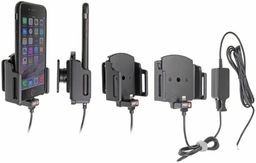 Uchwyt regulowany do Apple iPhone 7 w futerale lub obudowie o wymiarach: 62-77 mm (szer.), 2-10 mm (grubość) z wbudowaną ładowarką samochodową do instalacji na stałe