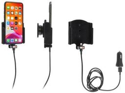 Uchwyt do Apple iPhone 11 Pro z wbudowanym kablem USB oraz ładowarką samochodową
