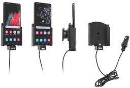 Uchwyt do Samsung Galaxy S21 Ultra z wbudowanym kablem USB oraz ładowarką samochodową