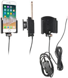 Uchwyt do Apple iPhone 8 z wbudowaną ładowarką samochodową do instalacji na stałe