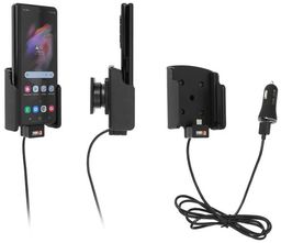 Uchwyt do Samsung Galaxy Z Fold3 5G z wbudowanym kablem USB oraz ładowarką samochodową.