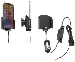 Uchwyt aktywny do stałej instalacji do Apple iPhone 13 w futerale lub bez o wymiarach: 70-83 mm (szer.), 6-10 mm (grubość).