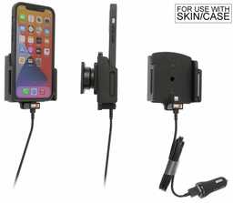 Uchwyt aktywny z kablem USB do Apple iPhone 14 Pro Max w futerale lub bez o wymiarach: 75-89 mm (szer.), 6-10 mm (grubość).