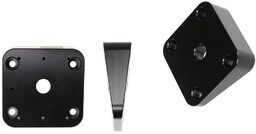 BRODIT Płyta montażowa Pod kątem 15 . Pionowe otwory AMPS + 8 otworów + otwór centralny. 50x50 mm. Grubość: 5-18 mm.