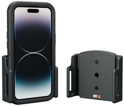 Uchwyt uniwersalny regulowany do Apple iPhone 15 bez futerału oraz w futerale lub etui o wymiarach: 70-83 mm (szer.), 6-10 mm (grubość).