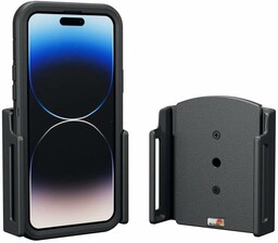 Uchwyt uniwersalny pasywny do iPhone 15 Plus bez futerału oraz w futerale lub etui o wymiarach: 75-89 mm (szer.), 6-10 mm (grubość)