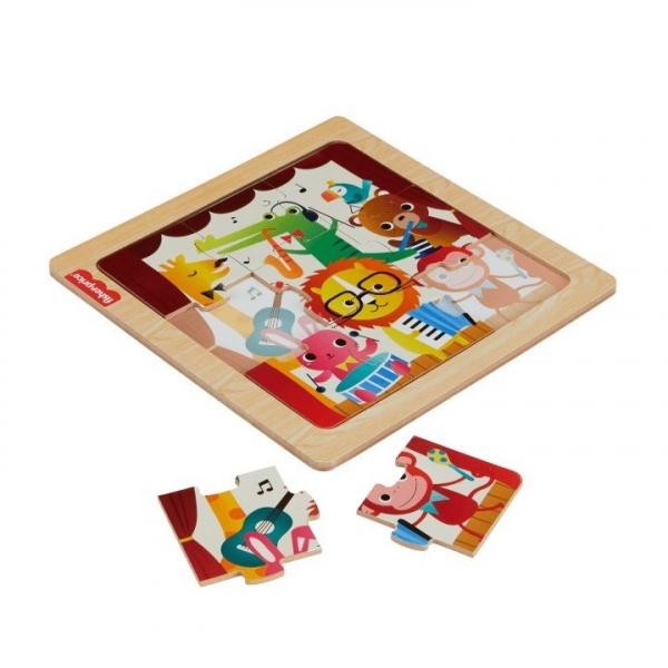 Puzzle drewniane, zwierzątka (HXV15/HXV18). od 24 miesięcy