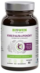 Kwas alfa-liponowy R-ALA- 300 mg 60 kapsułek Biowen