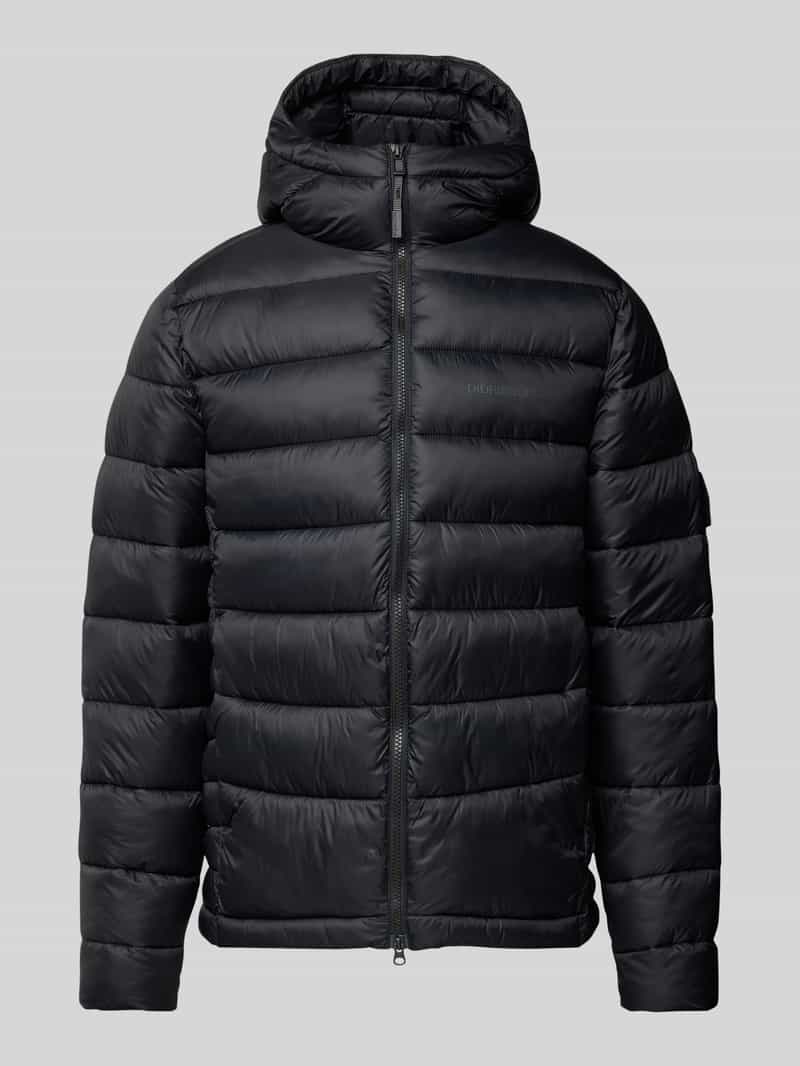 Kurtka pikowana z nadrukiem z logo