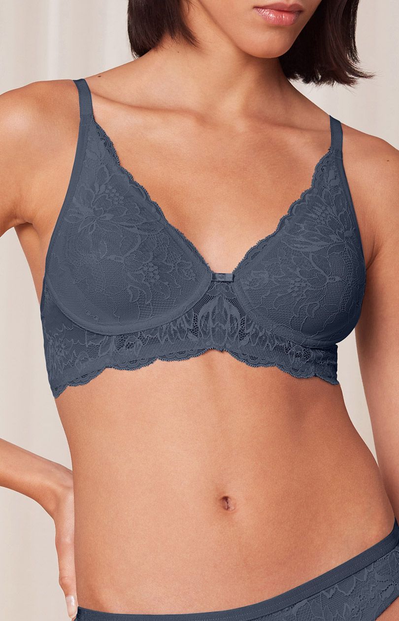 Triumph biustonosz miękki soft Amourette Charm 10214451-00XX, Kolor brudny niebieski, Rozmiar 75B, Triumph - Primodo.com