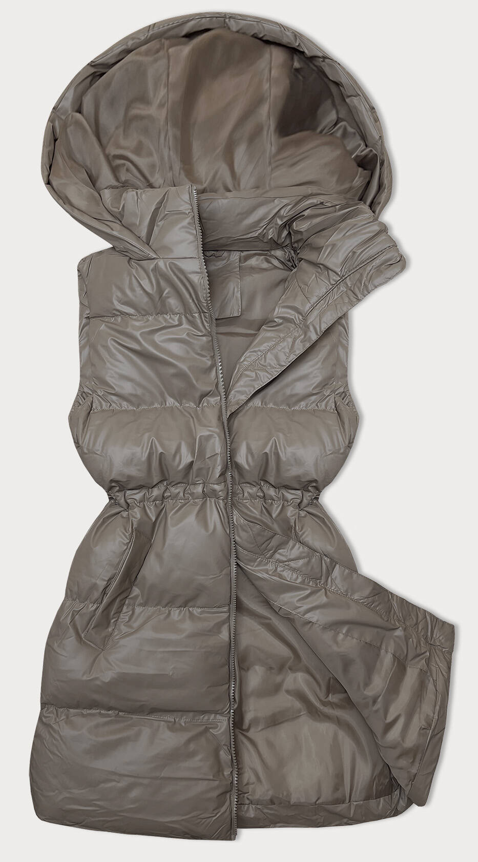 Prosta kamizelka puchowa damska czarna (5M3186-392) - J STYLE