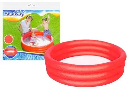 Dmuchany basen czerwony 122cm x25cm - Bestway