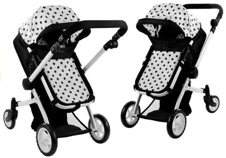Wózek dla lalek Alice, spacerówka 2w1 - Leantoys