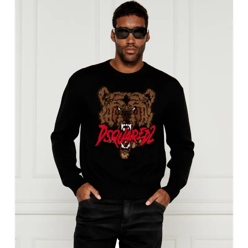 Dsquared2 Wełniany sweter Slim Fit