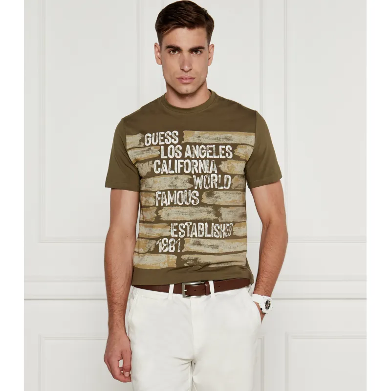 GUESS T-shirt WORLD FAMOUS | Slim Fit
