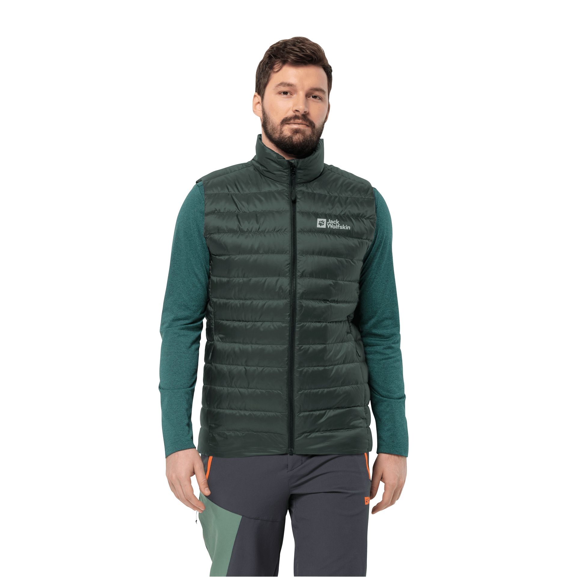 Męska kamizelka puchowa Jack Wolfskin PILVI DOWN VEST M black olive - S