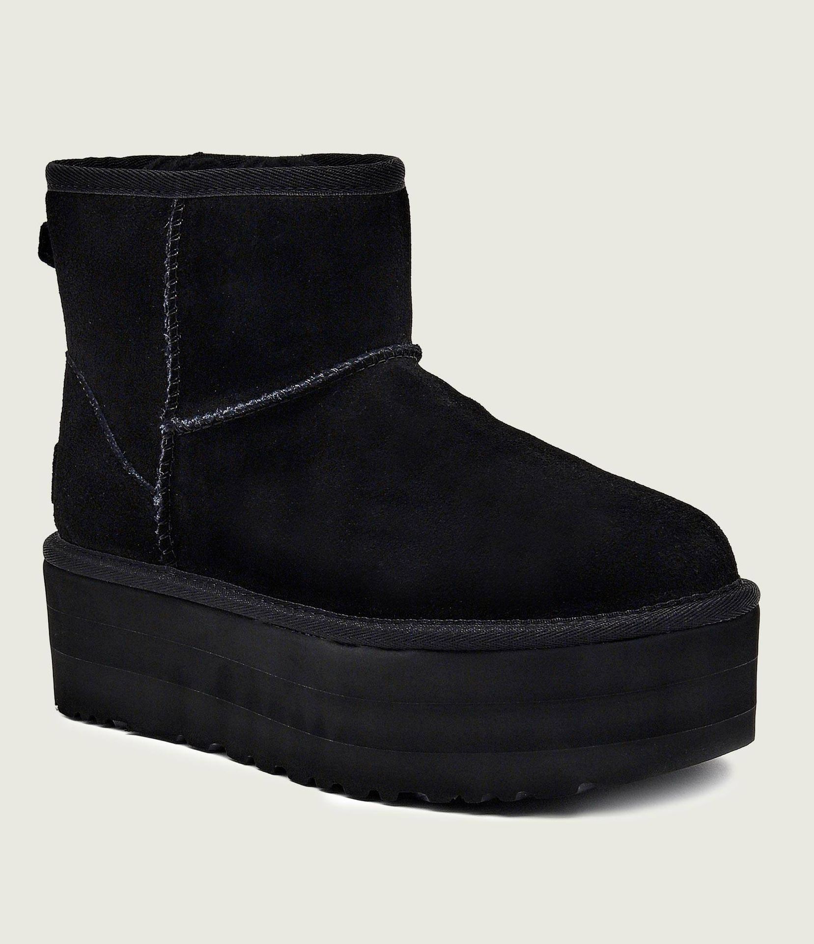 UGG Śniegowce Classic Mini Platform wełna zamsz