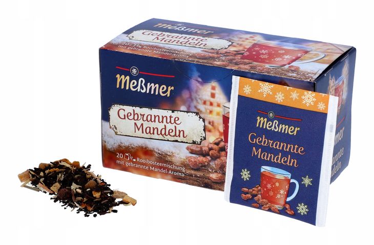 ﻿Herbata Świąteczna Zimowa MESSMER Prażone Migdały 20 torebek 40 g DE