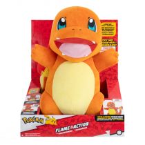 Flame Action Charmander Zabawka Interaktywna, pluszak, 25 cm Jazwares