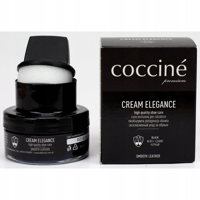 Pasta do butów COCCINE Cream Elegance Czarny 50 ml