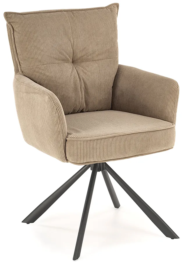 Beżowy obrotowy fotel wypoczynkowy - Operlo