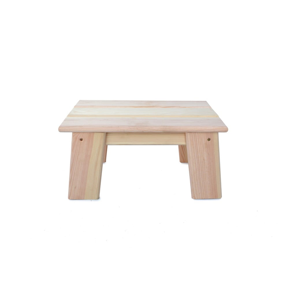 Stołek z litego drewna sosnowego – Rojaplast