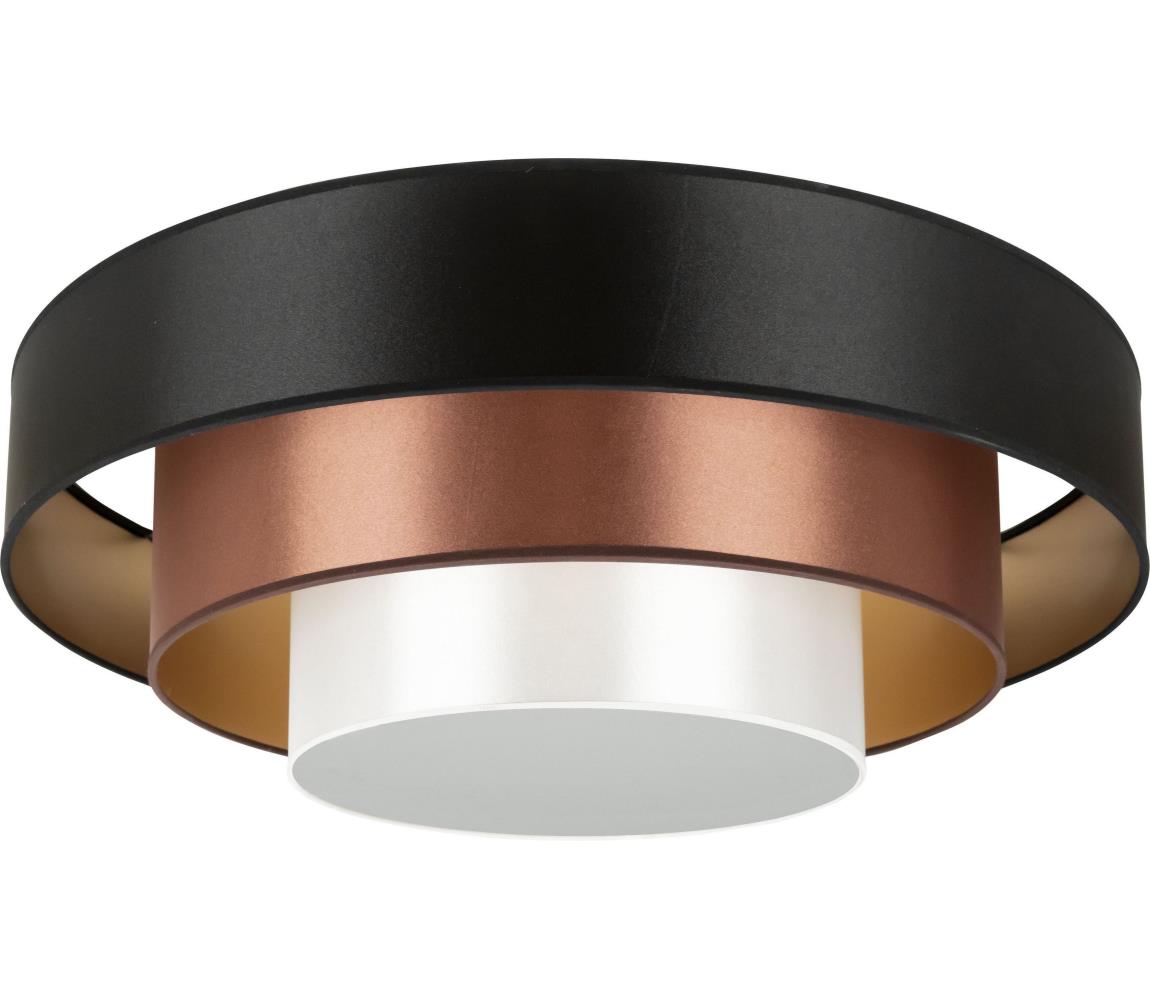 Duolla - LED Plafon LUNETA LED/26W/230V śr. 60 cm 4000K czarny/miedź