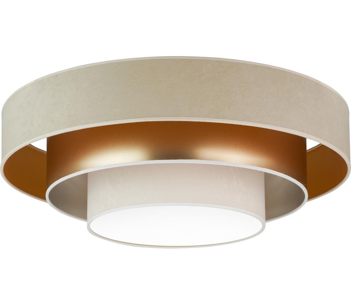 Duolla - LED Plafon LUNETA LED/26W/230V śr. 60 cm 4000K beżowy/złoty