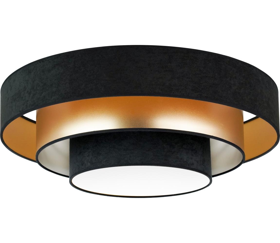Duolla - LED Plafon LUNETA LED/26W/230V śr. 60 cm 4000K czarny/złoty