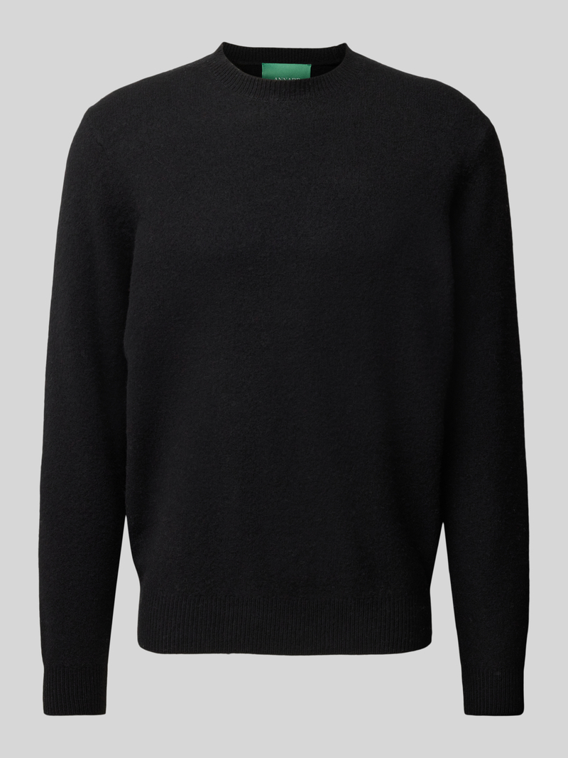 Sweter z dzianiny z wełny z okrągłym dekoltem