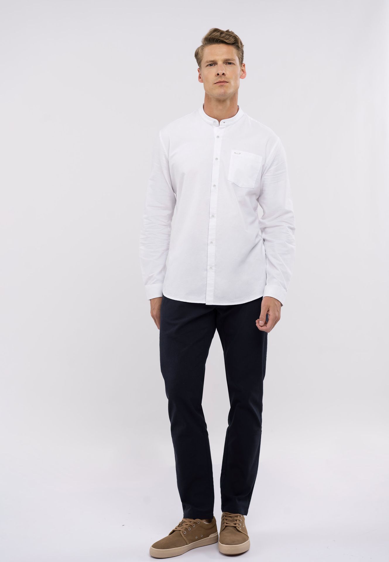 Koszula ze stójką, Slim Fit, K-LANGE - Volcano