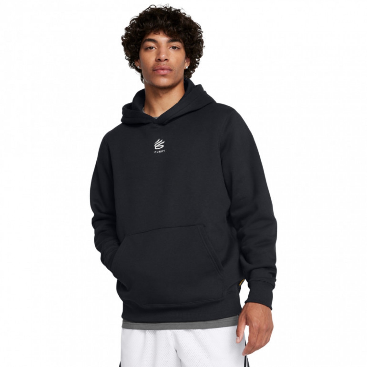 Męska bluza dresowa nierozpinana z kapturem Under Armour Curry Splash - czarna - UNDER ARMOUR