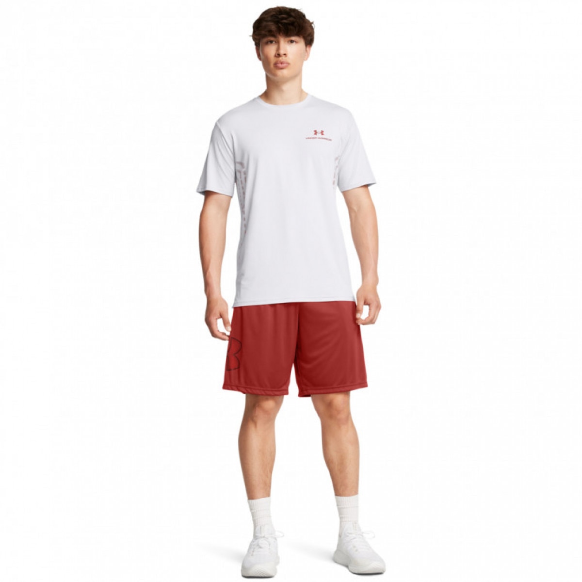 Męskie spodenki treningowe Under Armour Tech Graphic Short - czerwone - UNDER ARMOUR