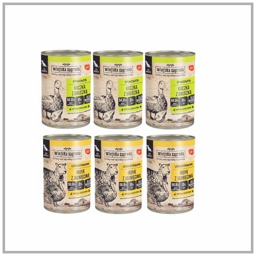 Wiejska Zagroda Mix smaków dla psa 6x400g