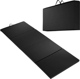 Materac gimnastyczny składany 4-częściowy z uchwytem do przenoszenia - termoizolacyjna pianka, łatwo zmywalny pokrowiec (4Fizjo Materac XL)