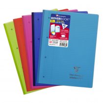 Clairefontaine Zeszyt koverbook w okładce z pp, a4+ (22,3x29,7cm), w linie z marginesem, z perforacją, 80 kartek, mix kolorów  clairefo