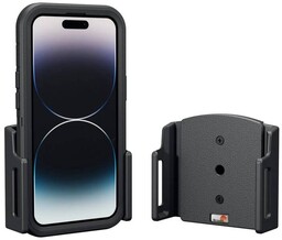 Uchwyt uniwersalny regulowany do Apple iPhone 16 bez futerału oraz w futerale lub etui o wymiarach: 70-83 mm (szer.), 6-10 mm (grubość).