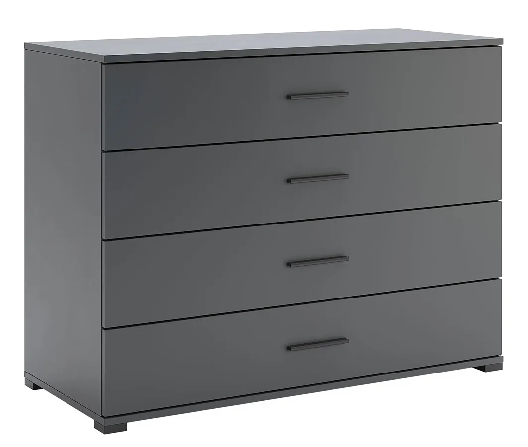 Popielata nowoczesna komoda z 4 szufladami Z6-H09