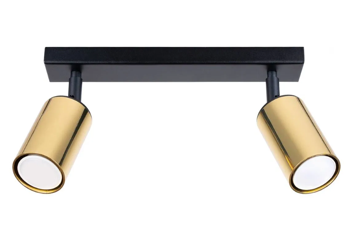 Nowoczesna lampa sufitowa z ruchomymi kloszami czarny + złoty - A570 T6-A58