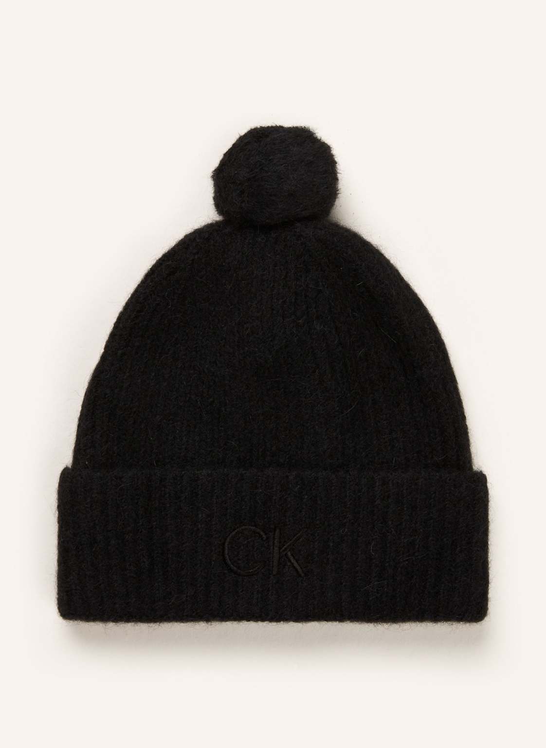 Calvin Klein Czapka Z Dodatkiem Alpaki schwarz